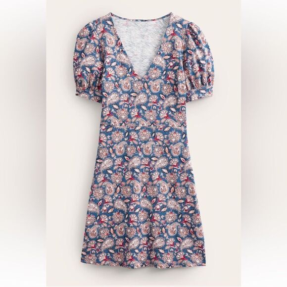 NWT Boden Cotton Puff Sleeve Dress - Picture 5 of 16
